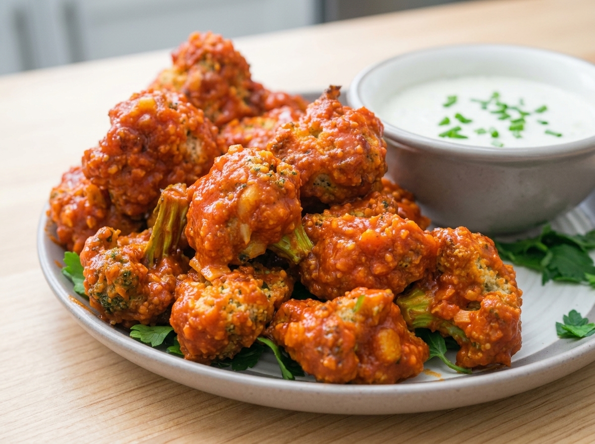 Vegan Çıtır Buffalo Soslu Brokoli (Crispy Buffalo Broccoli Wings)