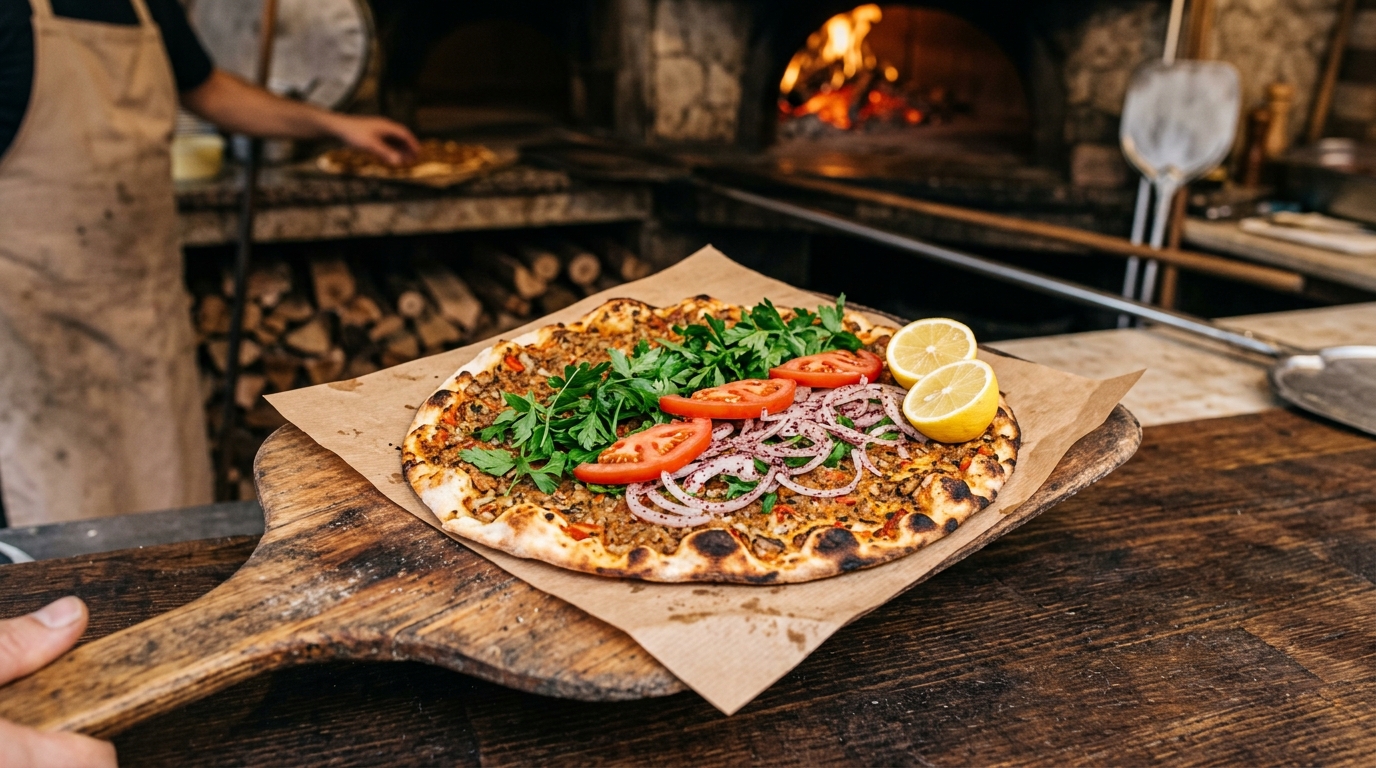 Vegan Çıtır Lahmacun (Turkish Flatbread Pizza)